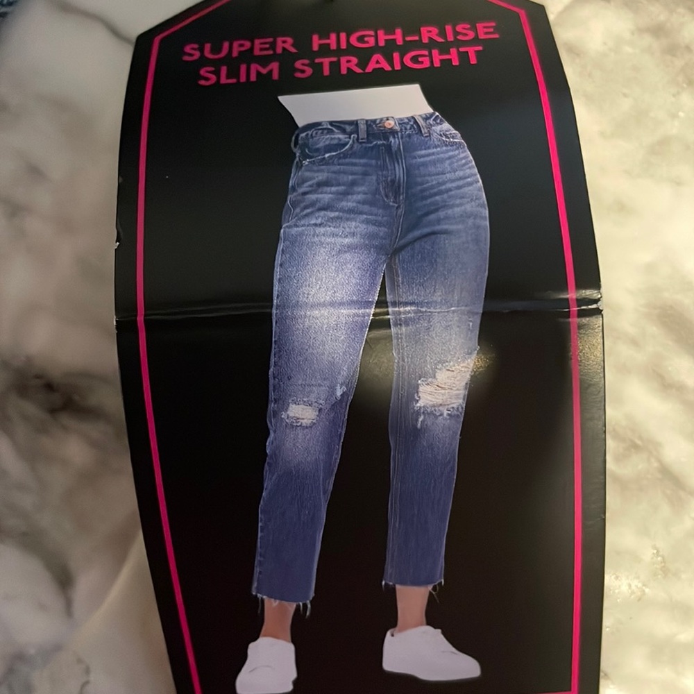 No Boundaries High rise slim straight cropped jeans